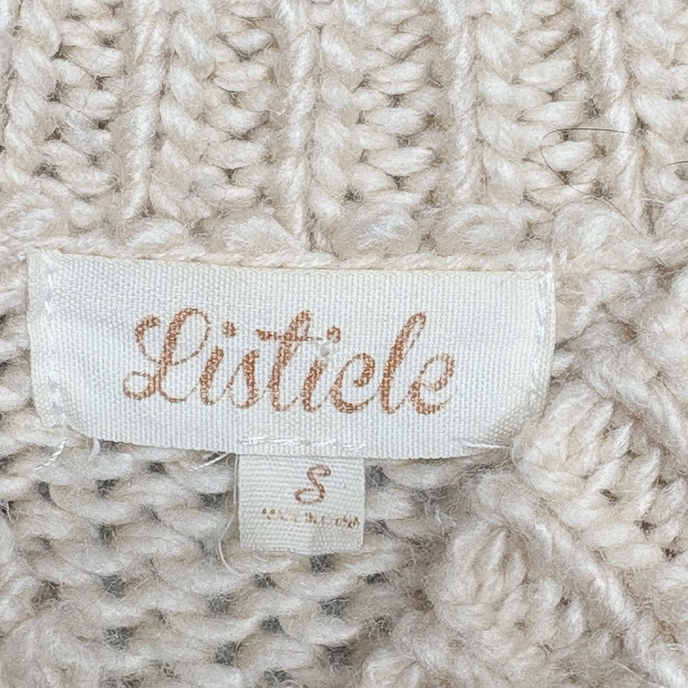 Listicle Granny Square Crochet Sweater S Boho Cottagecore Balloon Sleeve - Picture 8 of 11